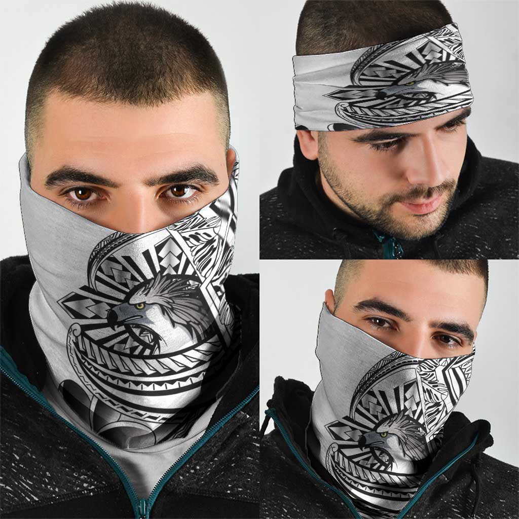 Philippines Eagle Sun Neck Gaiter Filipino Agila Polynesian Tattoo Black Color