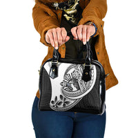 Philippines Eagle Sun Shoulder Handbag Filipino Agila Polynesian Tattoo Black Color