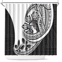 Philippines Eagle Sun Shower Curtain Filipino Agila Polynesian Tattoo Black Color