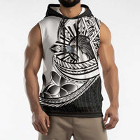 Philippines Eagle Sun Sleeveless Hoodie Filipino Agila Polynesian Tattoo Black Color