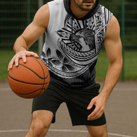 Philippines Eagle Sun Sleeveless Hoodie Filipino Agila Polynesian Tattoo Black Color