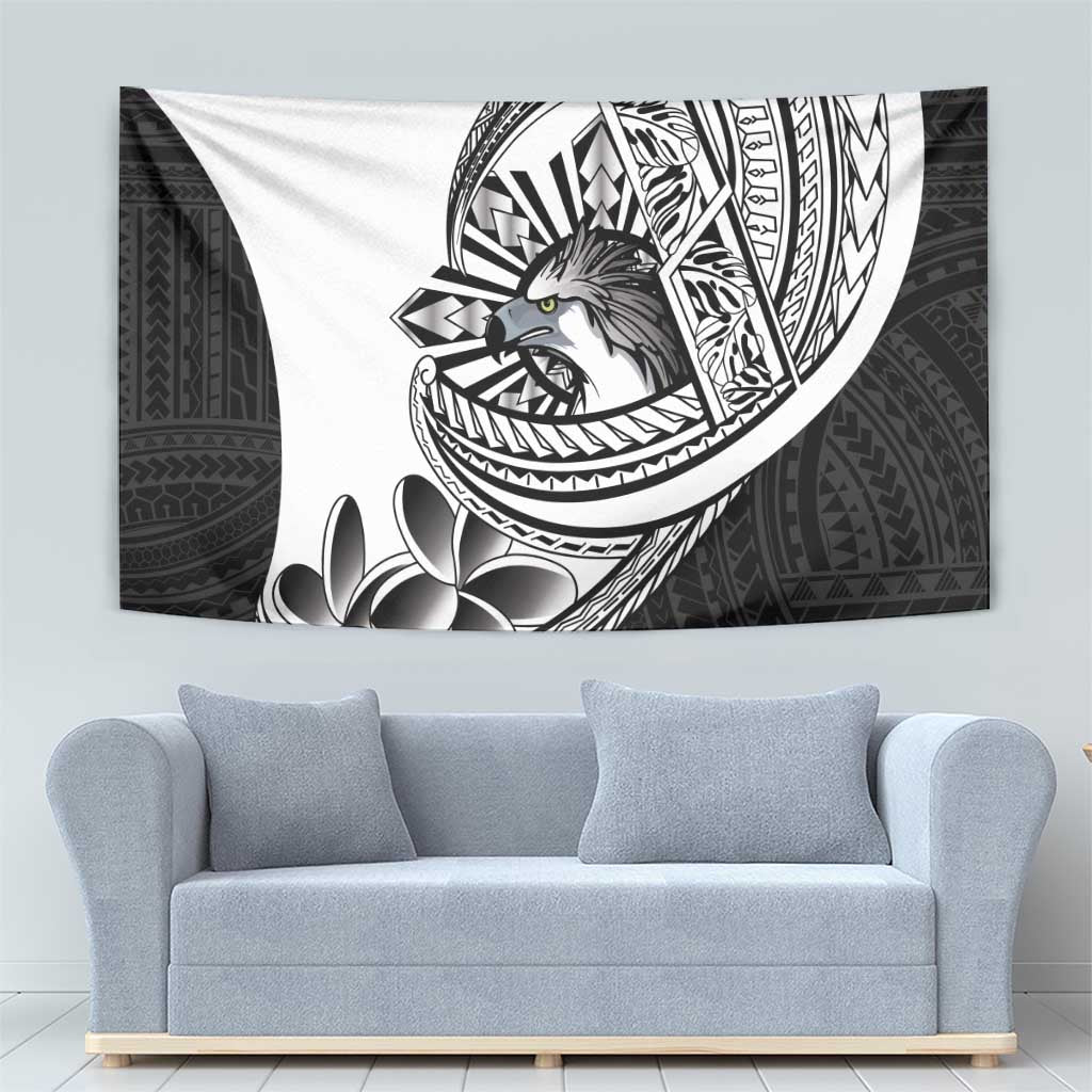 Philippines Eagle Sun Tapestry Filipino Agila Polynesian Tattoo Black Color