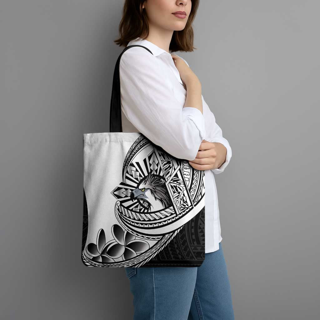 Philippines Eagle Sun Tote Bag Filipino Agila Polynesian Tattoo Black Color