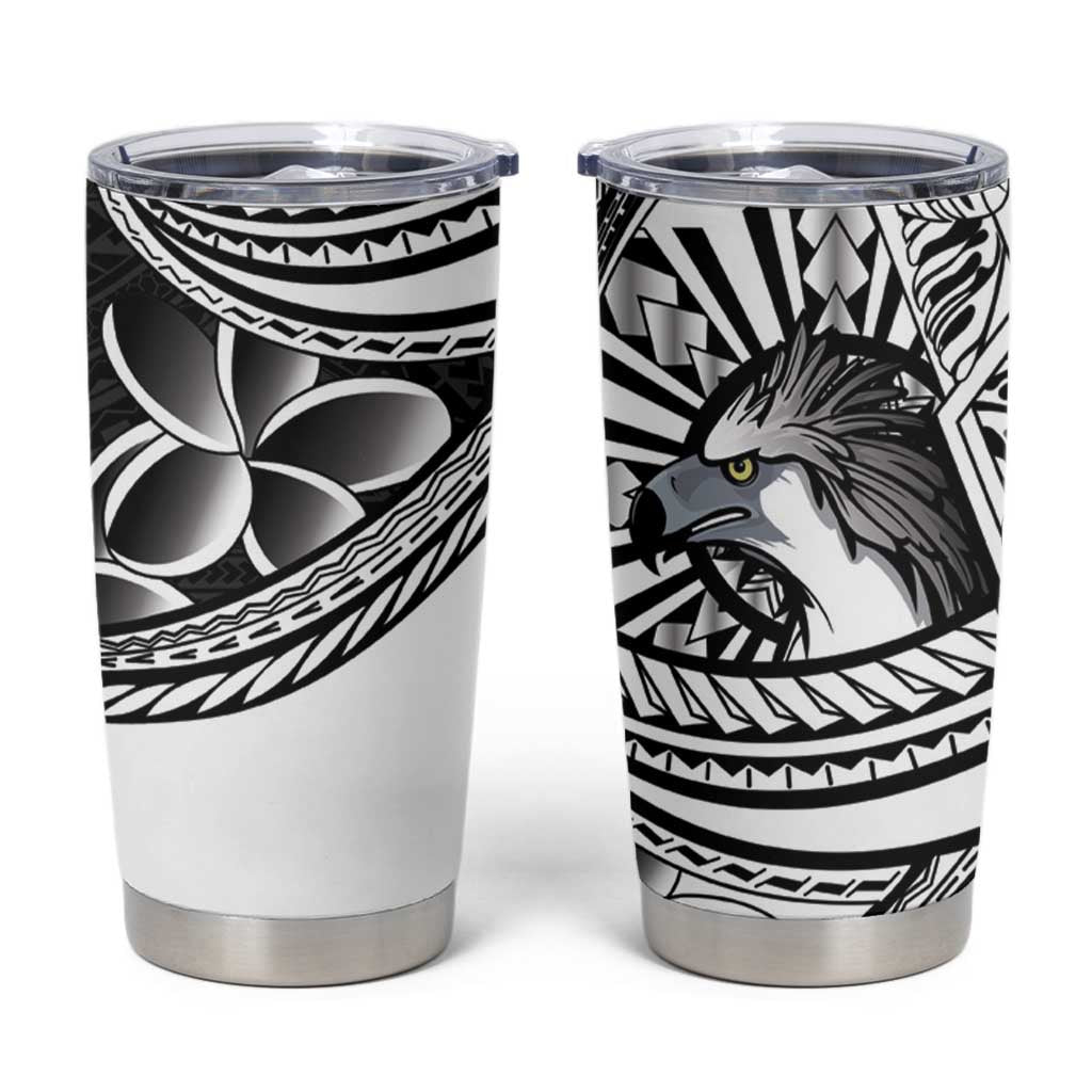 Philippines Eagle Sun Tumbler Cup Filipino Agila Polynesian Tattoo Black Color