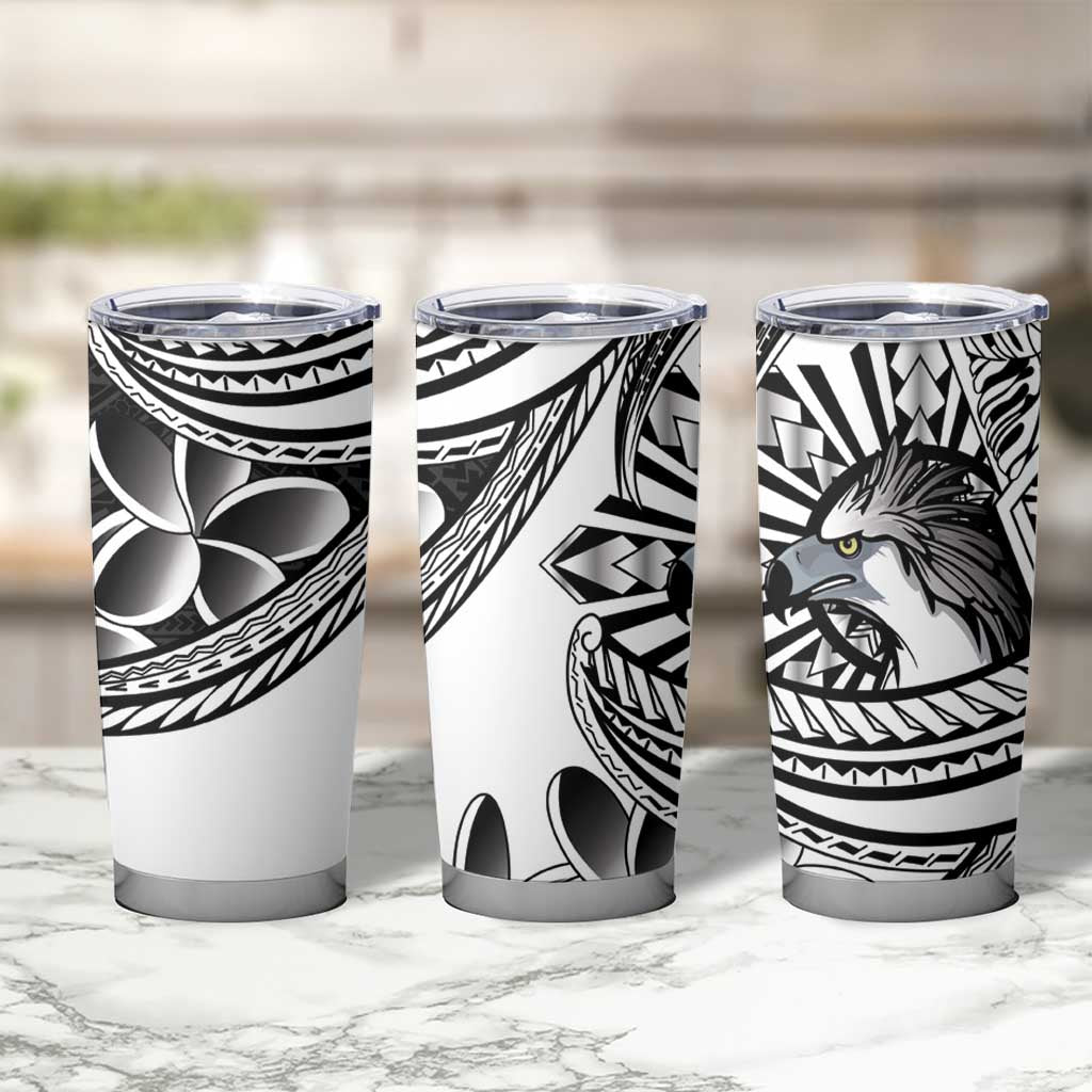 Philippines Eagle Sun Tumbler Cup Filipino Agila Polynesian Tattoo Black Color