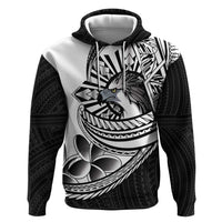 Philippines Eagle Sun Zip Hoodie Filipino Agila Polynesian Tattoo Black Color