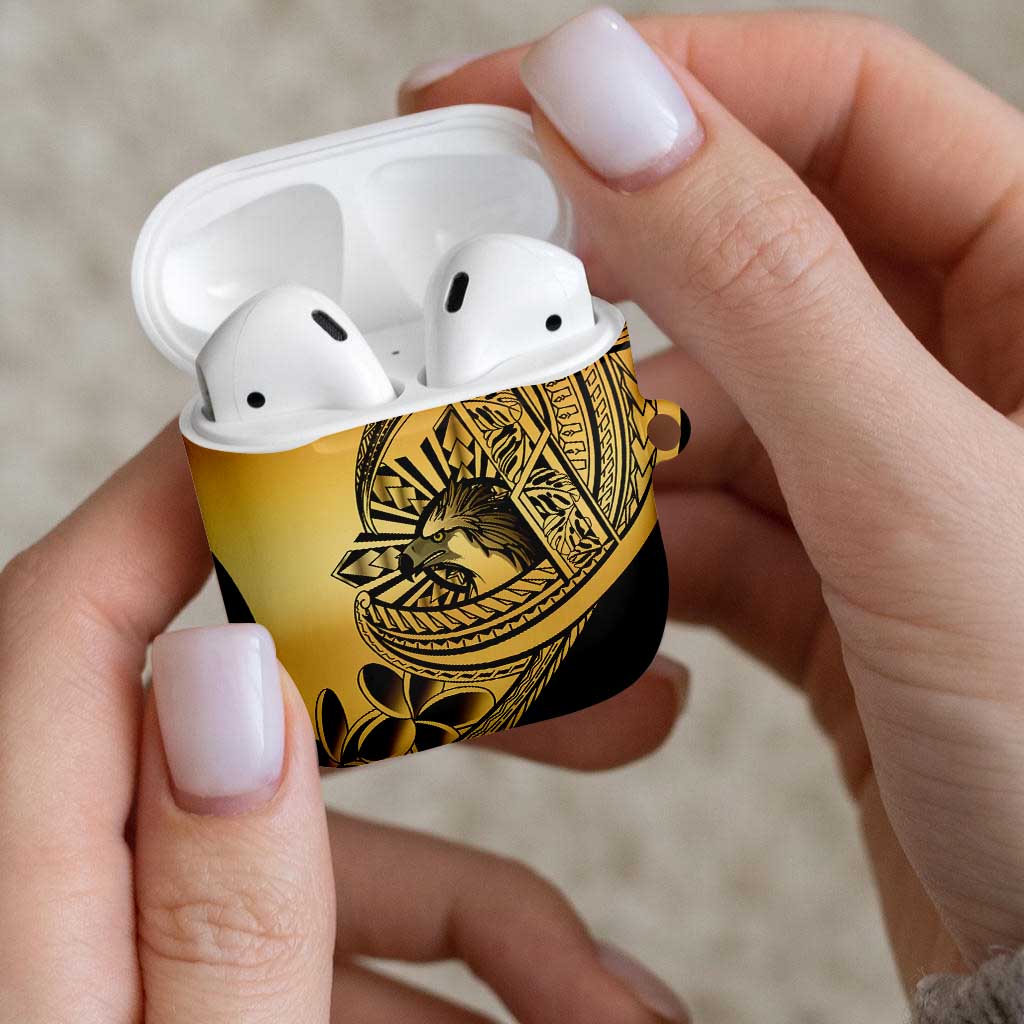 Philippines Eagle Sun AirPods Case Filipino Agila Polynesian Tattoo Gold Color