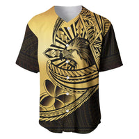 Philippines Eagle Sun Baseball Jersey Filipino Agila Polynesian Tattoo Gold Color