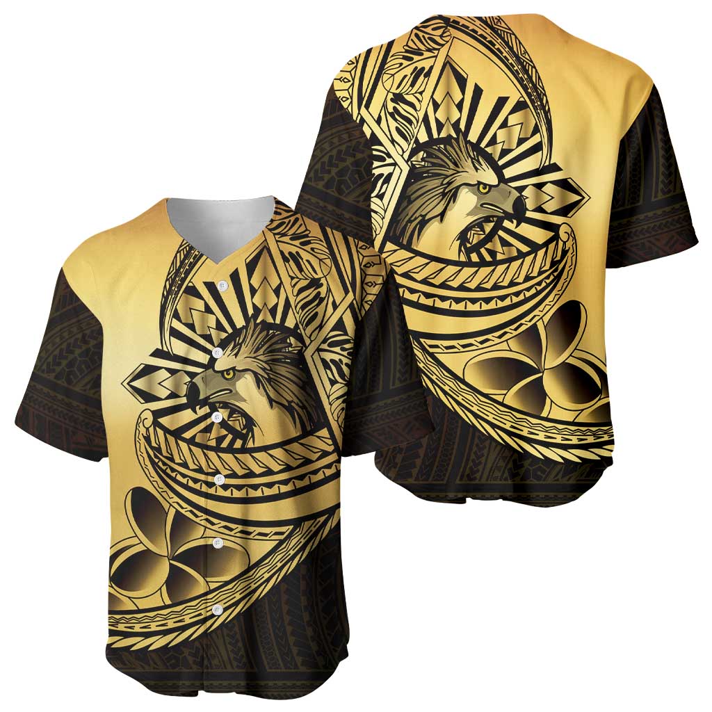 Philippines Eagle Sun Baseball Jersey Filipino Agila Polynesian Tattoo Gold Color