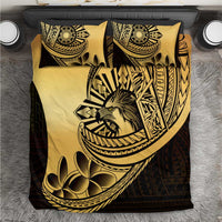 Philippines Eagle Sun Bedding Set Filipino Agila Polynesian Tattoo Gold Color