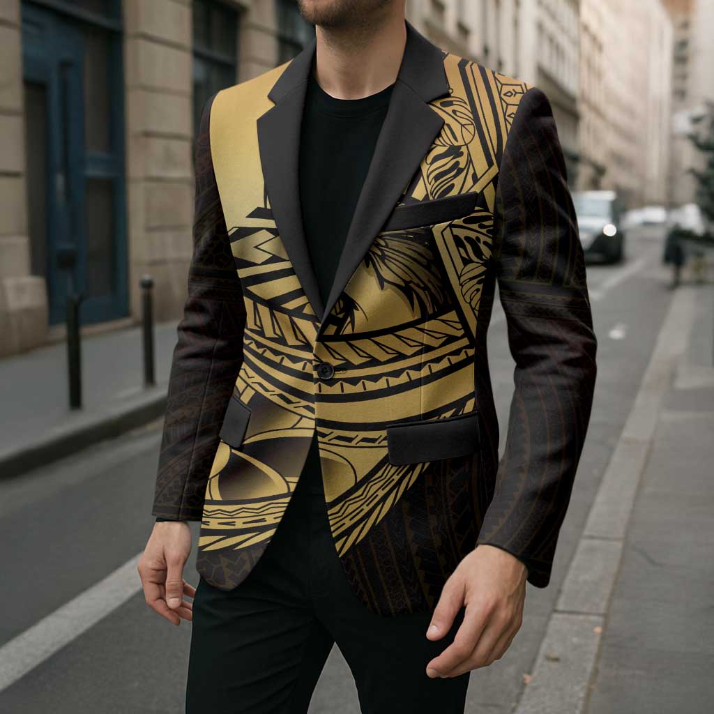 Philippines Eagle Sun Blazer Filipino Agila Polynesian Tattoo Gold Color