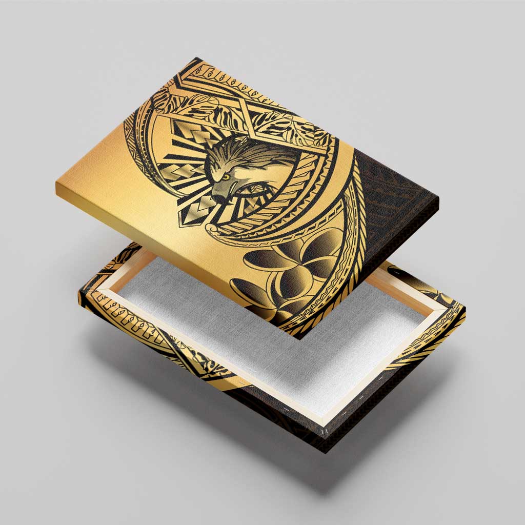 Philippines Eagle Sun Canvas Wall Art Filipino Agila Polynesian Tattoo Gold Color