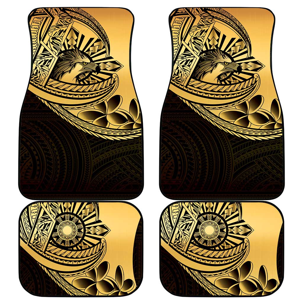 Philippines Eagle Sun Car Mats Filipino Agila Polynesian Tattoo Gold Color