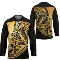 Philippines Eagle Sun Hockey Jersey Filipino Agila Polynesian Tattoo Gold Color