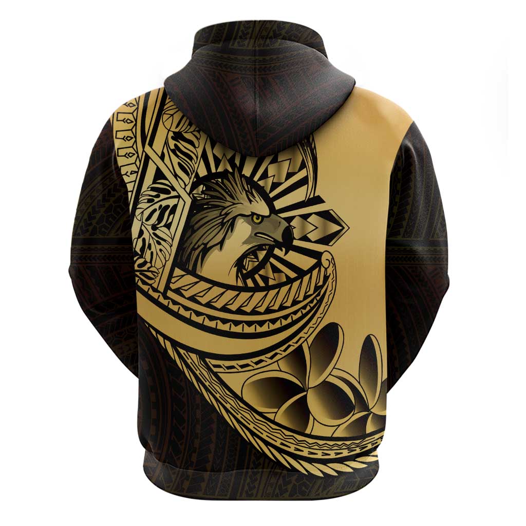 Philippines Eagle Sun Hoodie Filipino Agila Polynesian Tattoo Gold Color