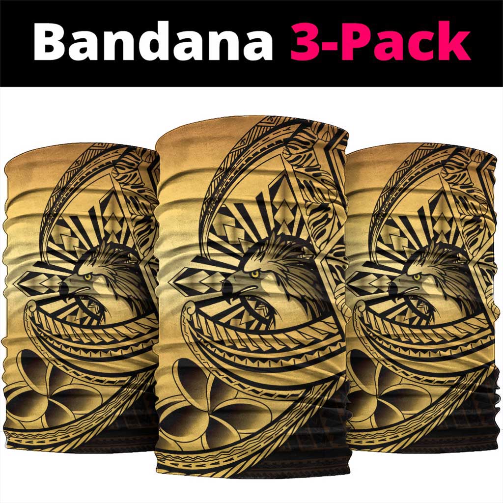 Philippines Eagle Sun Neck Gaiter Filipino Agila Polynesian Tattoo Gold Color