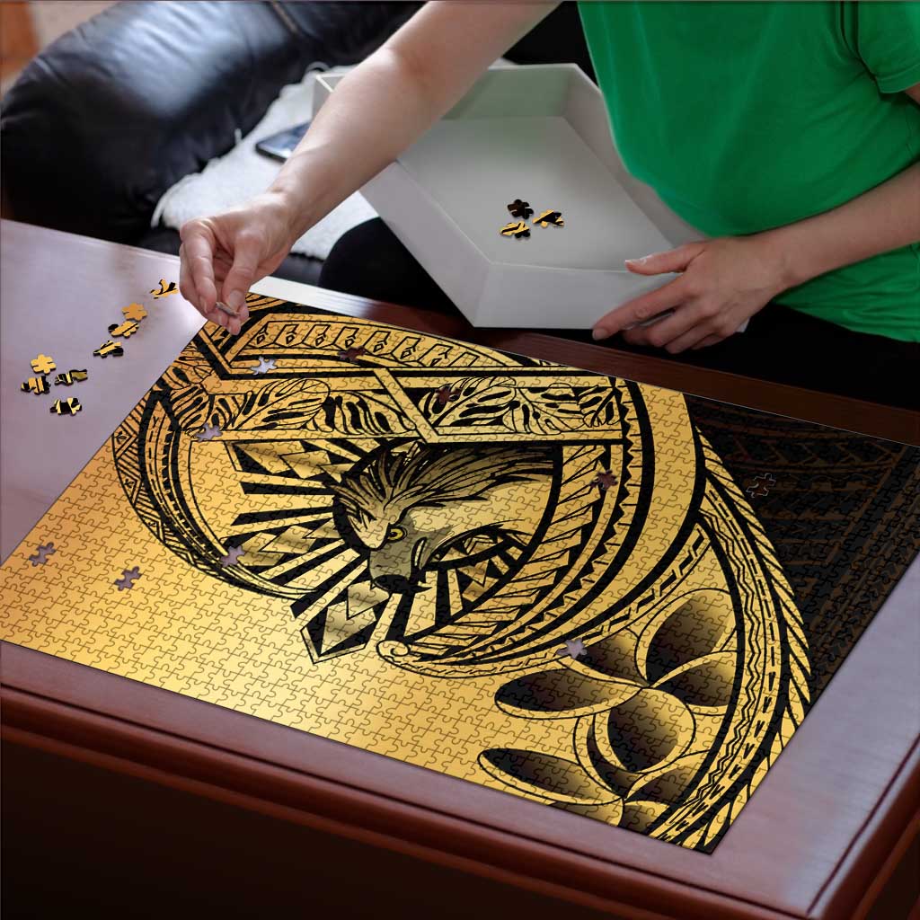 Philippines Eagle Sun Puzzle Filipino Agila Polynesian Tattoo Gold Color