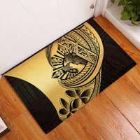 Philippines Eagle Sun Rubber Doormat Filipino Agila Polynesian Tattoo Gold Color