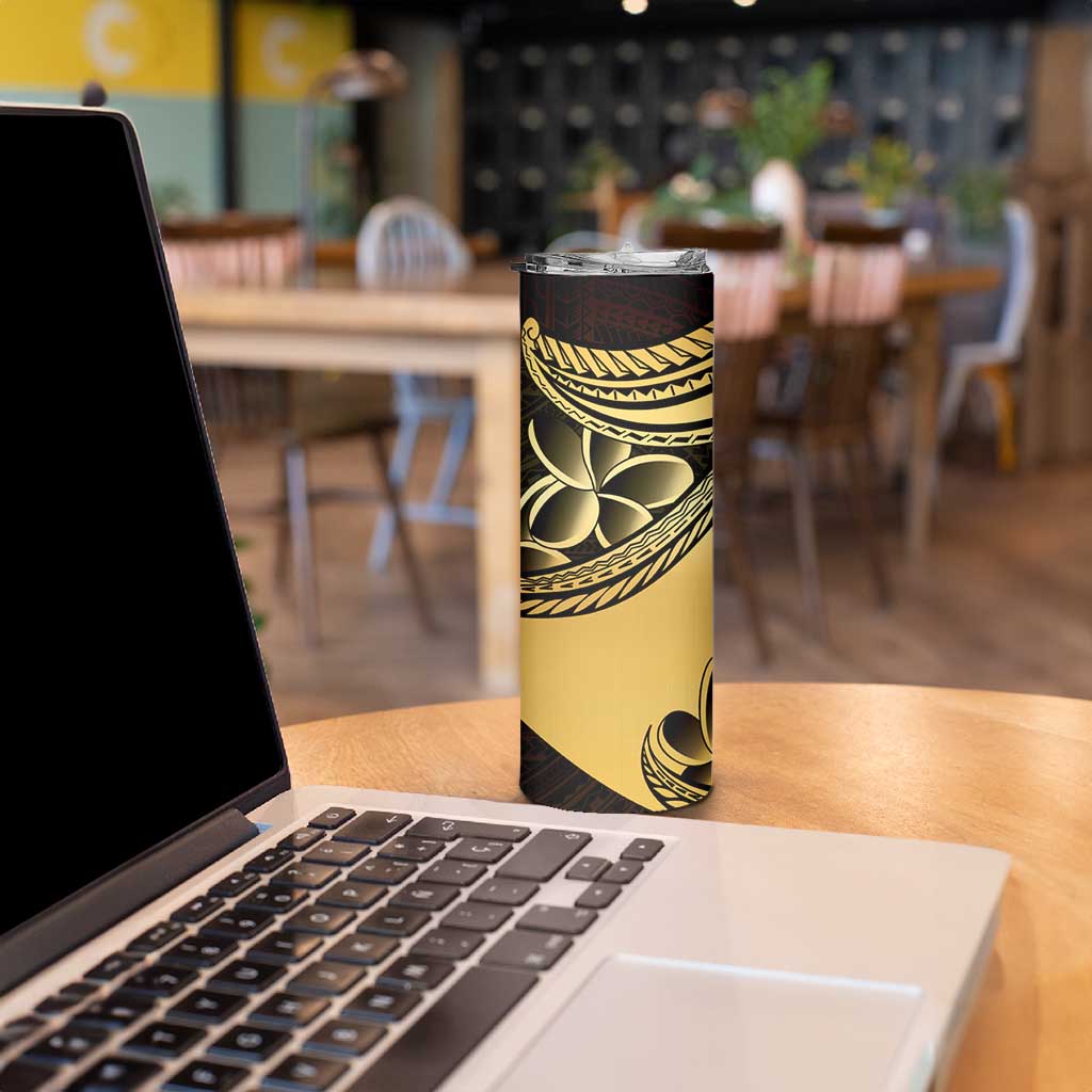Philippines Eagle Sun Skinny Tumbler Filipino Agila Polynesian Tattoo Gold Color