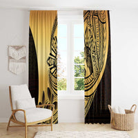 Philippines Eagle Sun Window Curtain Filipino Agila Polynesian Tattoo Gold Color