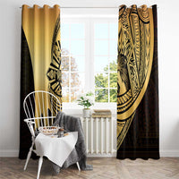 Philippines Eagle Sun Window Curtain Filipino Agila Polynesian Tattoo Gold Color