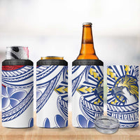 Philippines Eagle Sun 4 in 1 Can Cooler Tumbler Filipino Agila Polynesian Tattoo Flag Color