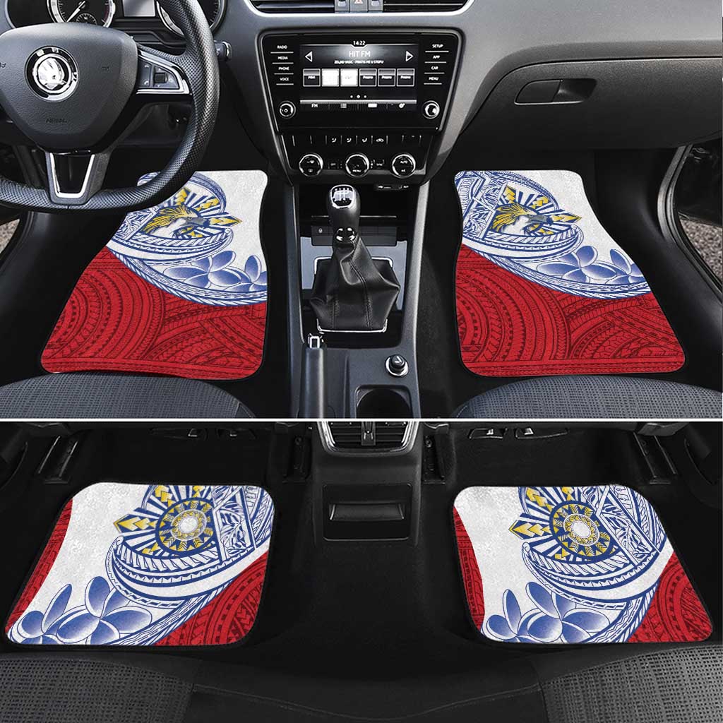 Philippines Eagle Sun Car Mats Filipino Agila Polynesian Tattoo Flag Color