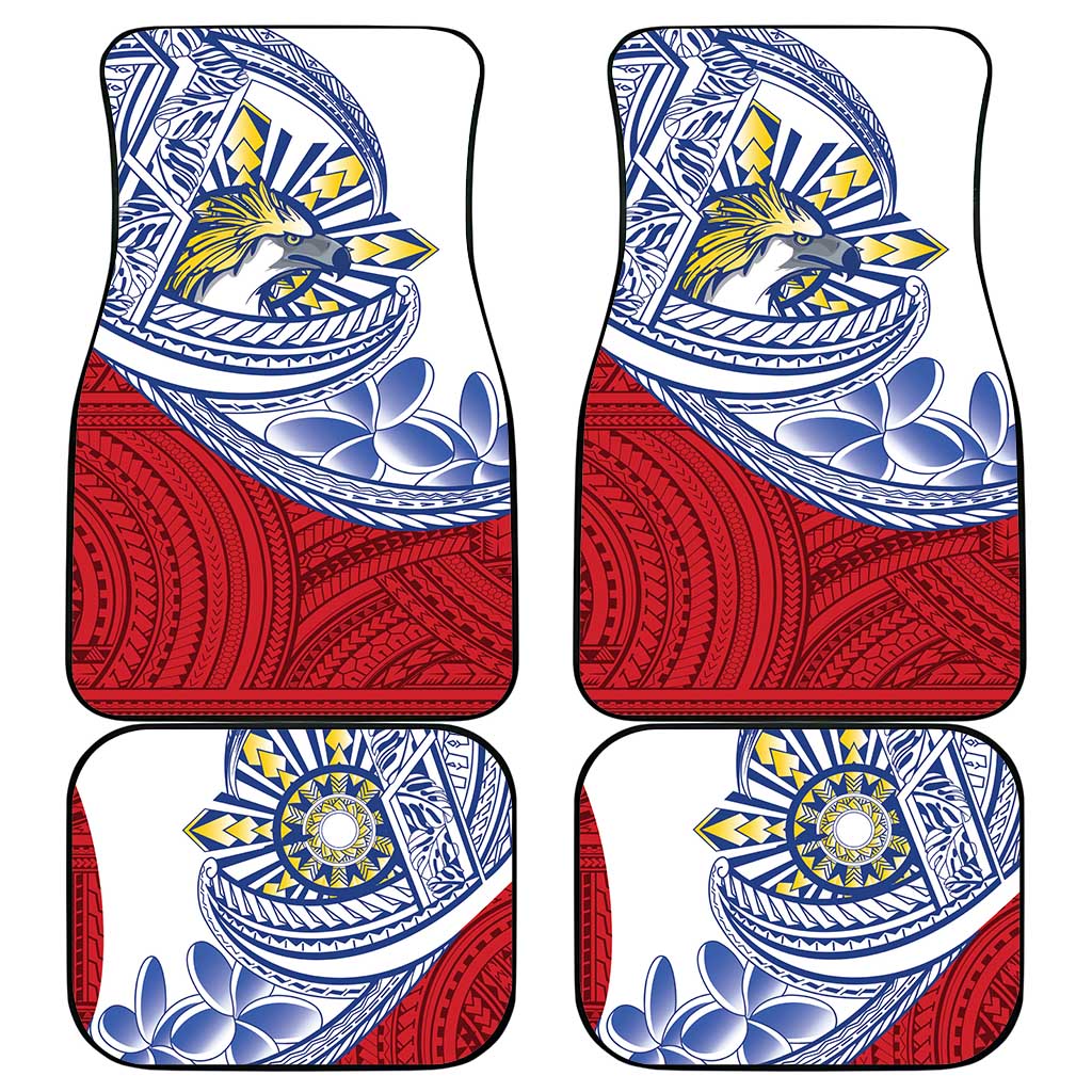 Philippines Eagle Sun Car Mats Filipino Agila Polynesian Tattoo Flag Color