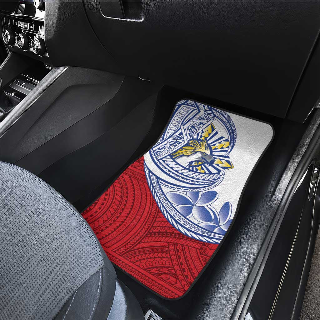 Philippines Eagle Sun Car Mats Filipino Agila Polynesian Tattoo Flag Color