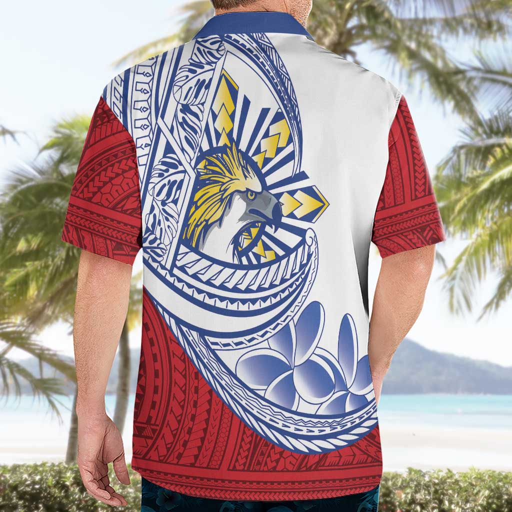 Philippines Eagle Sun Hawaiian Shirt Filipino Agila Polynesian Tattoo Flag Color