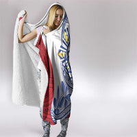 Philippines Eagle Sun Hooded Blanket Filipino Agila Polynesian Tattoo Flag Color