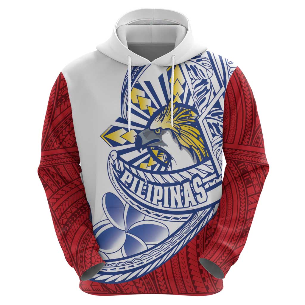 Philippines Eagle Sun Hoodie Filipino Agila Polynesian Tattoo Flag Color