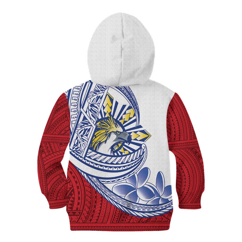 Philippines Eagle Sun Kid Hoodie Filipino Agila Polynesian Tattoo Flag Color