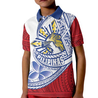 Philippines Eagle Sun Kid Polo Shirt Filipino Agila Polynesian Tattoo Flag Color