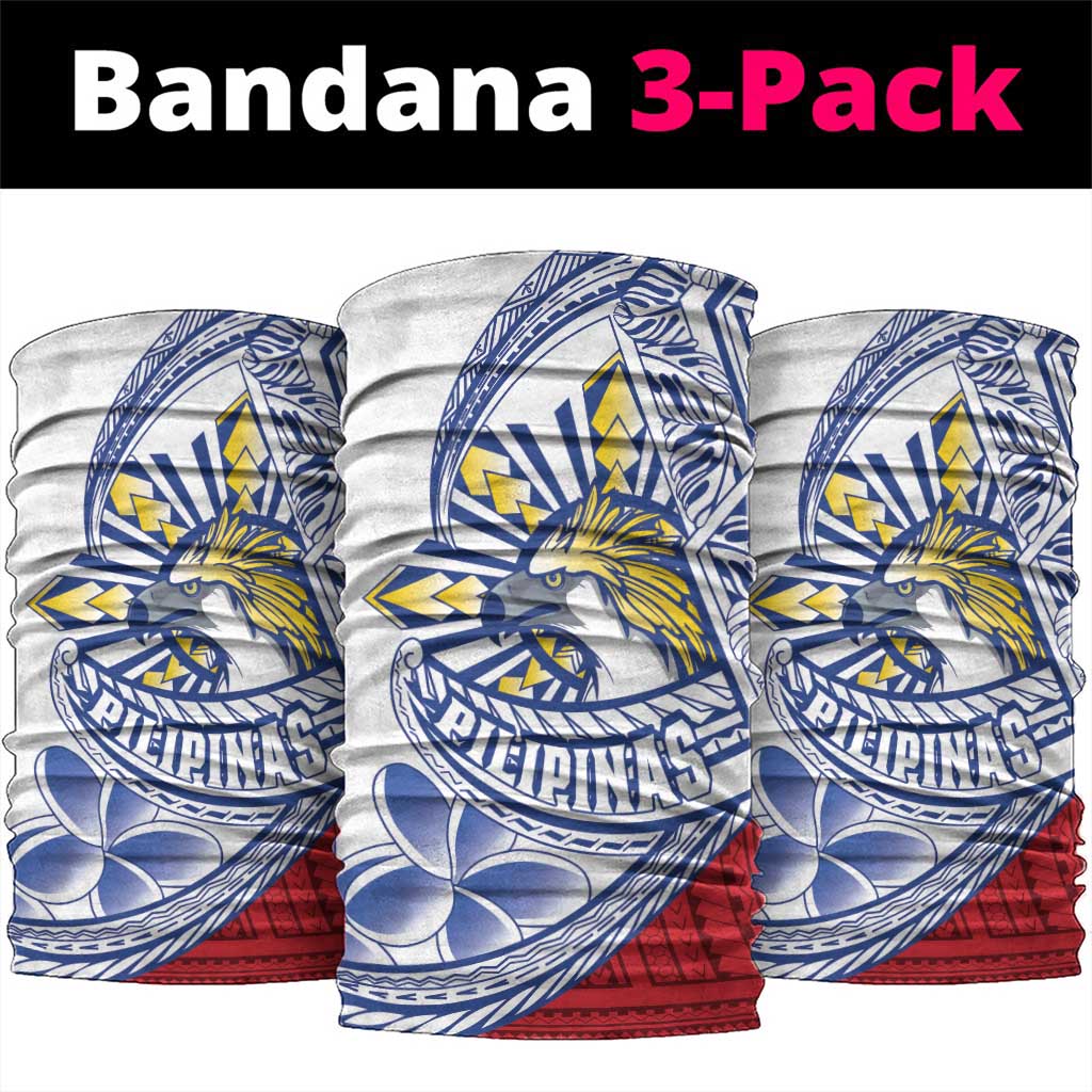 Philippines Eagle Sun Neck Gaiter Filipino Agila Polynesian Tattoo Flag Color