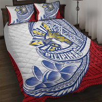 Philippines Eagle Sun Quilt Bed Set Filipino Agila Polynesian Tattoo Flag Color