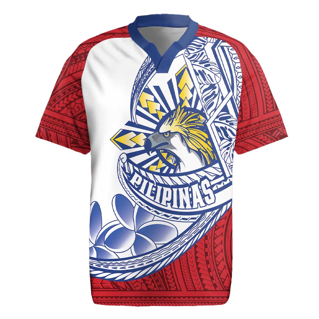Philippines Eagle Sun Rugby Jersey Filipino Agila Polynesian Tattoo Flag Color