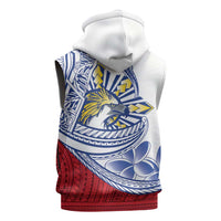Philippines Eagle Sun Sleeveless Hoodie Filipino Agila Polynesian Tattoo Flag Color