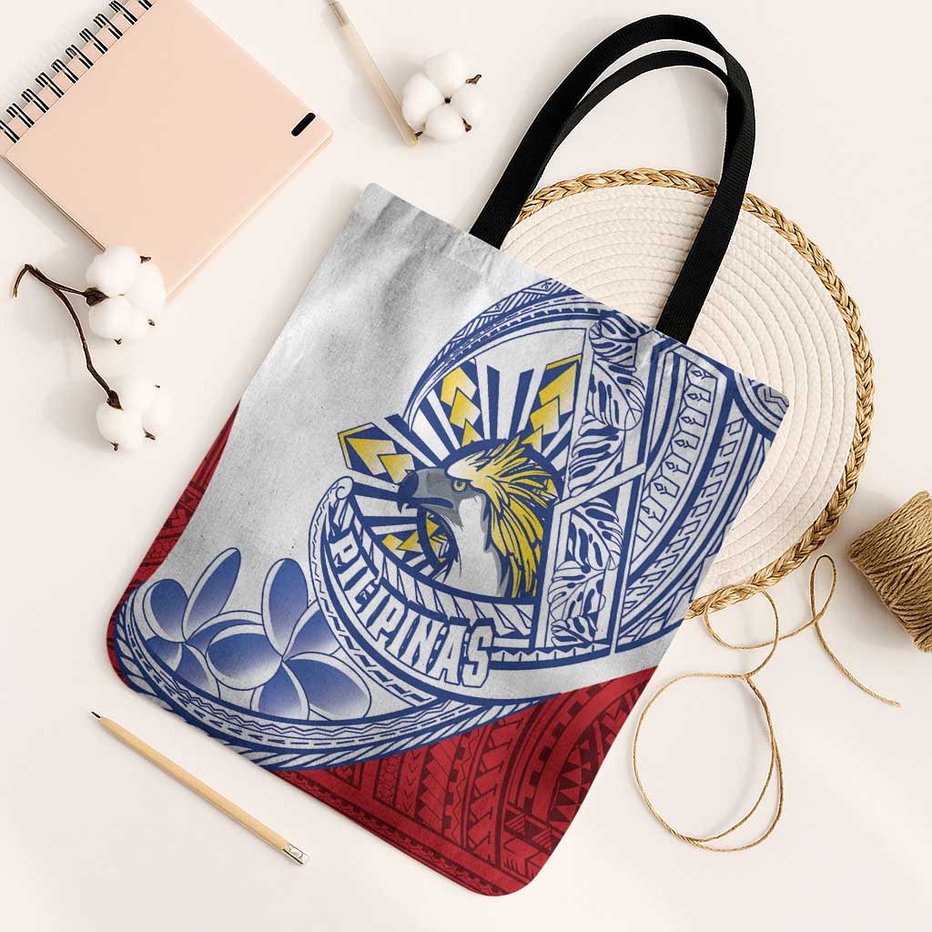 Philippines Eagle Sun Tote Bag Filipino Agila Polynesian Tattoo Flag Color