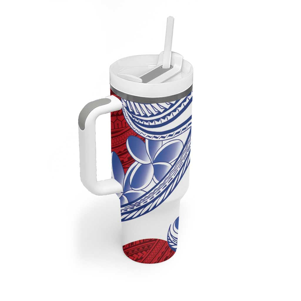 Philippines Eagle Sun Tumbler With Handle Filipino Agila Polynesian Tattoo Flag Color