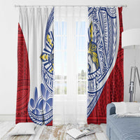 Philippines Eagle Sun Window Curtain Filipino Agila Polynesian Tattoo Flag Color