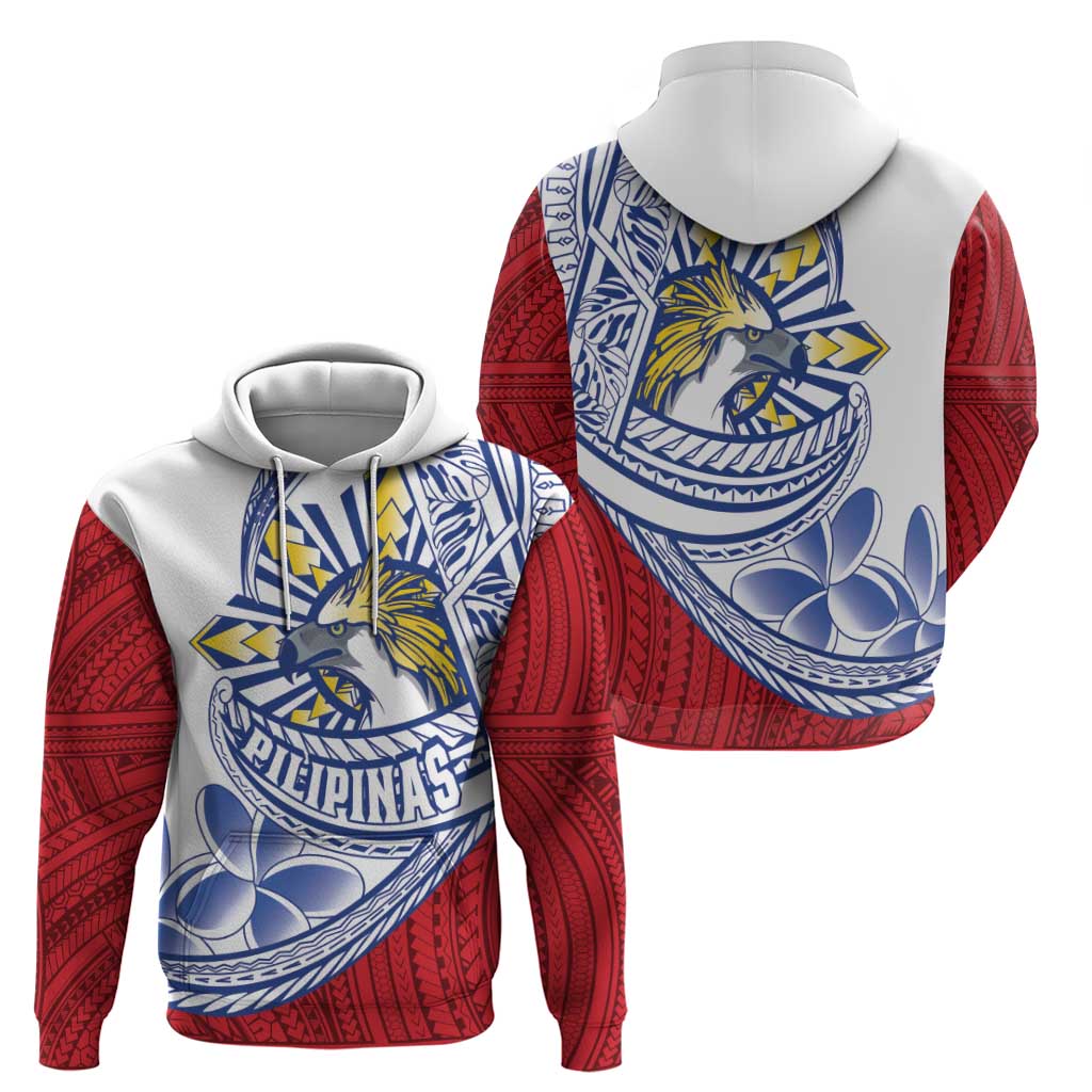 Philippines Eagle Sun Zip Hoodie Filipino Agila Polynesian Tattoo Flag Color