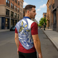 Philippines Eagle Sun Zipper Polo Shirt Filipino Agila Polynesian Tattoo Flag Color