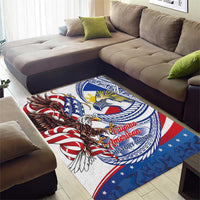 Filipino American History Month Area Rug Philippines Agila USA Eagle Mix Flag