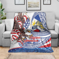 Filipino American History Month Blanket Philippines Agila USA Eagle Mix Flag