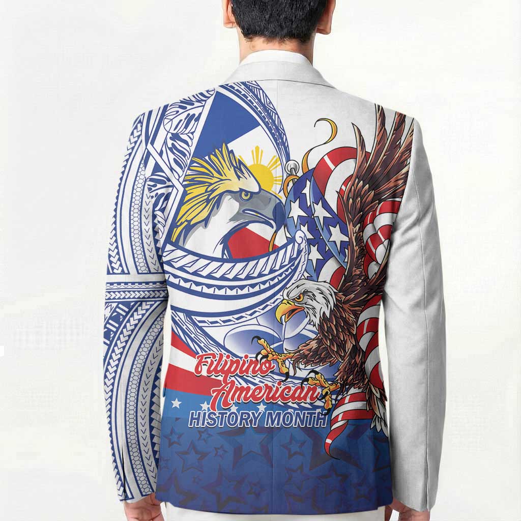 Filipino American History Month Blazer Philippines Agila USA Eagle Mix Flag