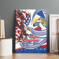 Filipino American History Month Canvas Wall Art Philippines Agila USA Eagle Mix Flag