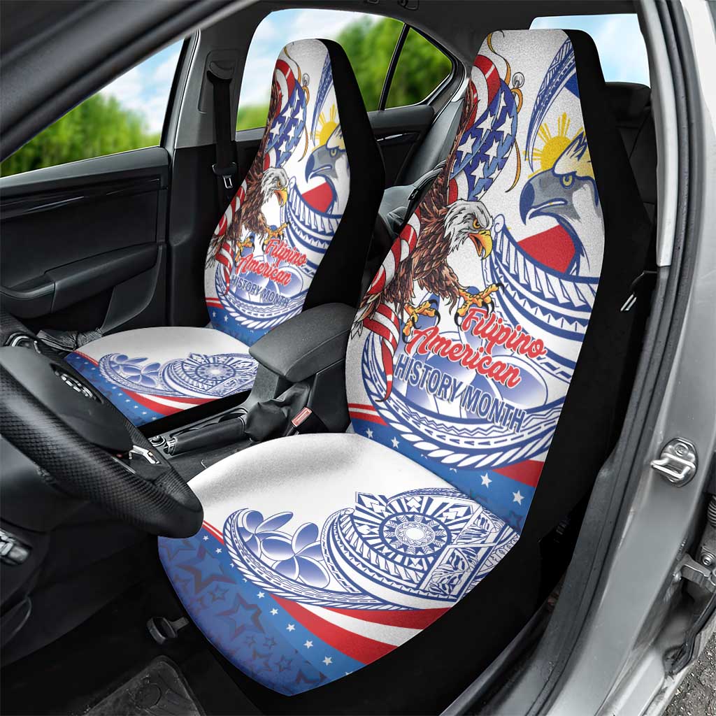 Filipino American History Month Car Seat Cover Philippines Agila USA Eagle Mix Flag