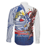 Filipino American History Month Family Matching Summer Maxi Dress and Hawaiian Shirt Philippines Agila USA Eagle Mix Flag LT14 - Polynesian Pride
