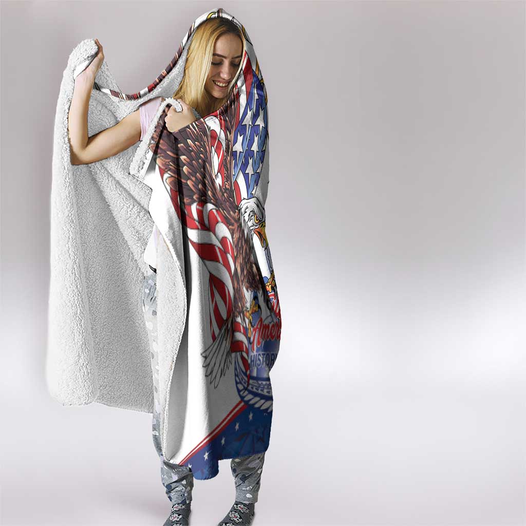 Filipino American History Month Hooded Blanket Philippines Agila USA Eagle Mix Flag
